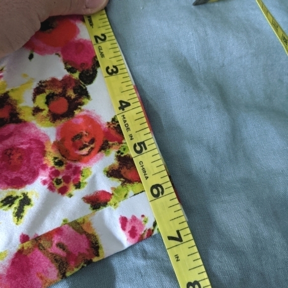 NWT Floral Straight Narrow Crop Maximalist Pants Pink Summer - Picture 12 of 15